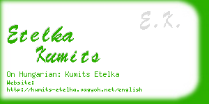 etelka kumits business card